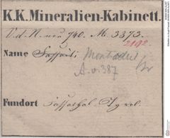 Etiketten zu Augit-Fassait (NHMW-MIN-Ao387)